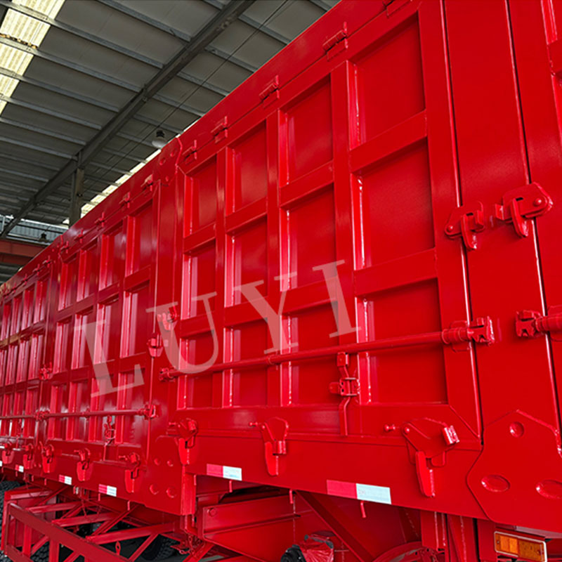 3 Axles 150 Tons Transport Sand Side Tipper Trailer 6
