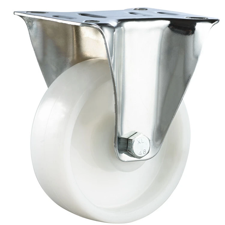 5 Inch 125mm Industrial Heavy Duty Rubber Pp Caster Wheel And Smoothly Fixed Castor Wheel Without Brake 1