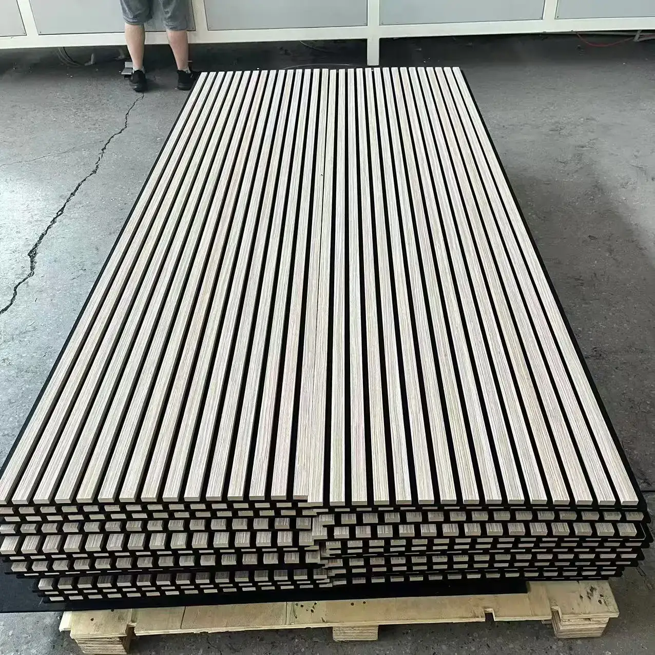 Eco Acoustic Slat Wood Wall Panels Sound Absorbing Wooden Groove Panels 1