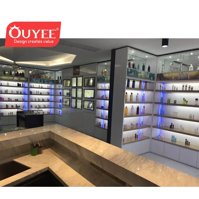 حامل عرض عطور خشبي لمحلات العطور - حامل عرض زجاجات 1