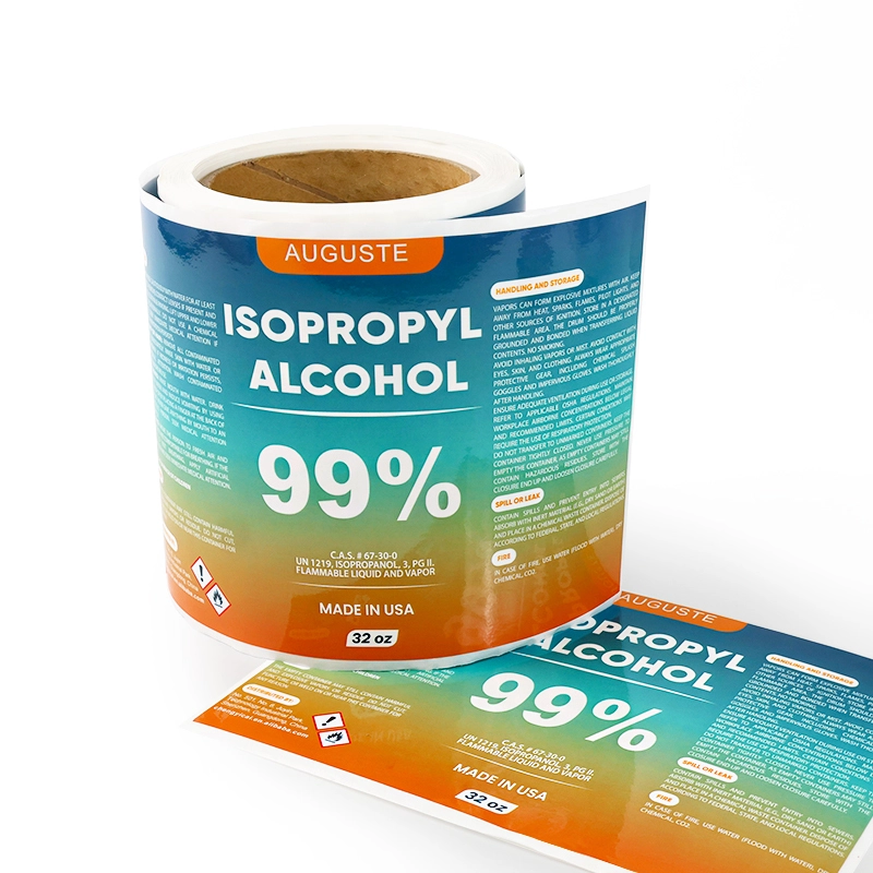 Waterproof Vinyl Sticker Rolls with Custom Logo for Food Packaging 1