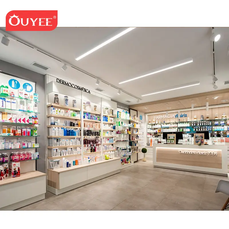 أرفف عرض تجارية لأثاث الصيدليات والمتاجر الطبية 1