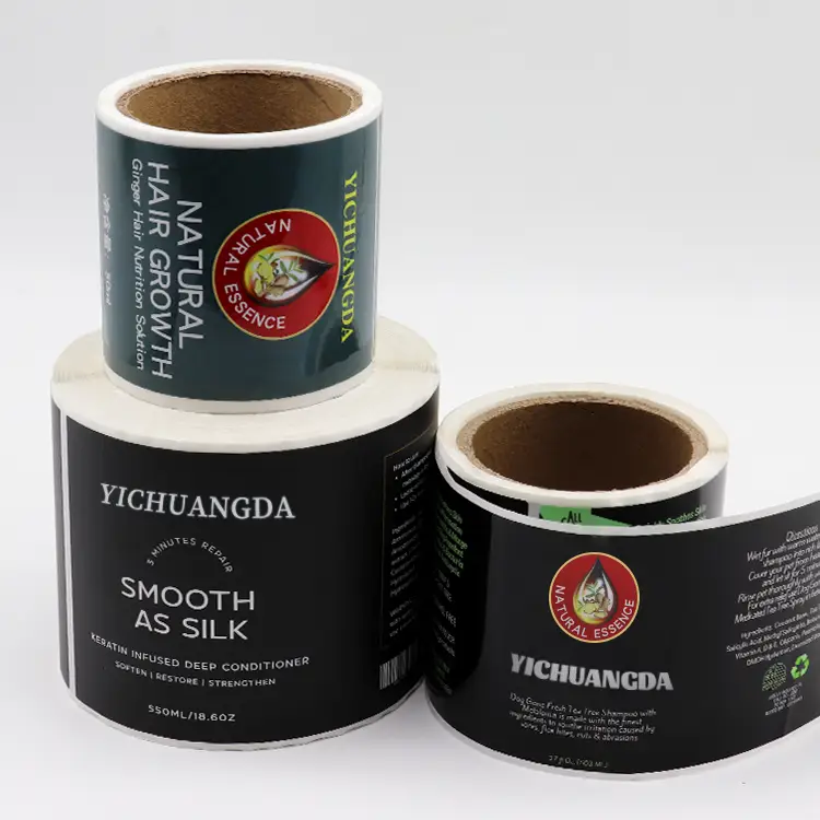 Adesivi personalizzati in vinile trasparente per cosmetici a marchio privato 1