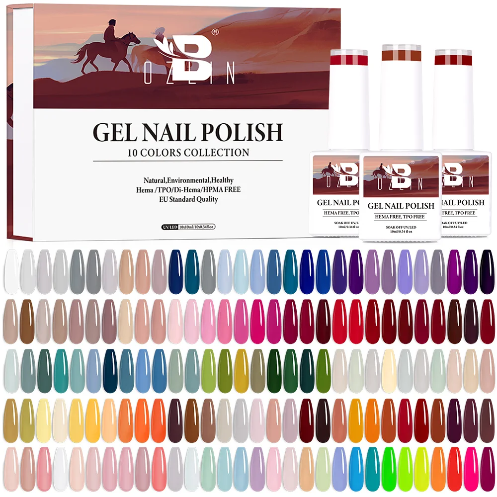 Esmalte de uñas en gel vegano Bozlin, 150 colores, sin hema, UV LED, OEM, marca privada 1