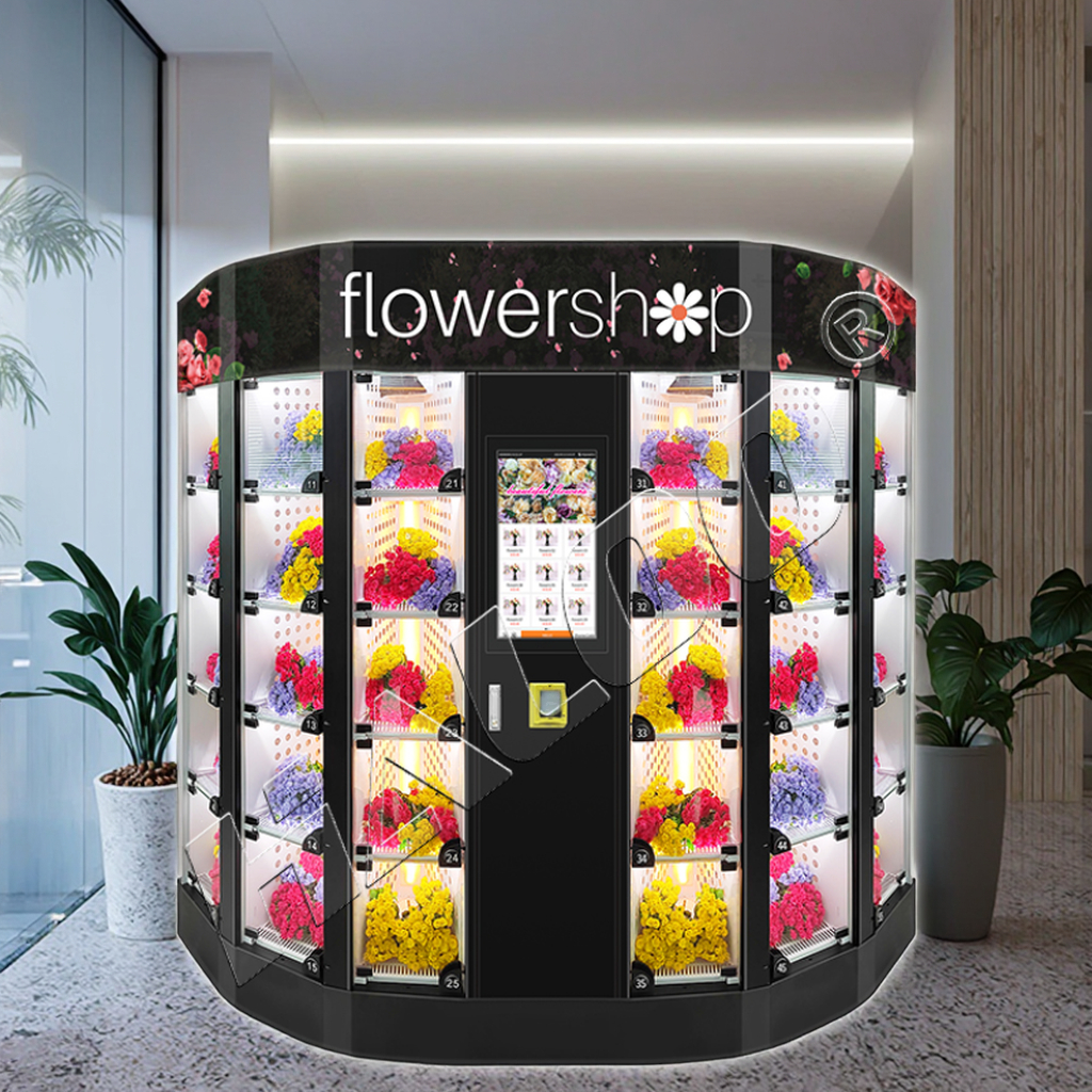 Haloo Vending Machine Supplier Vendo Distributeur De Fleurs Custom