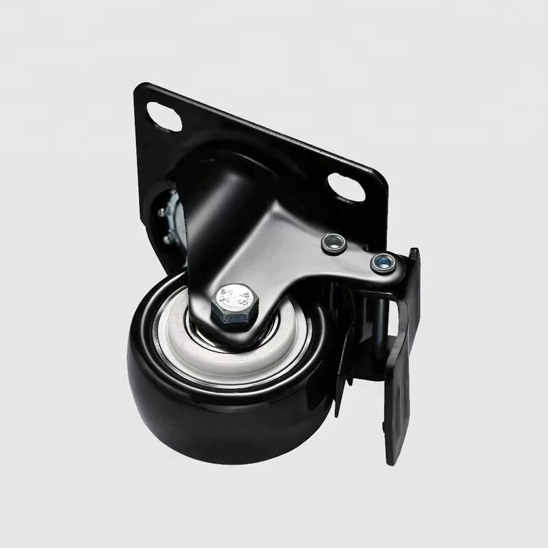 Hot Sale 50mm Black Pvc Swivel Caster Wheel Made Of Durable Polyurethane For Office Chairs 1