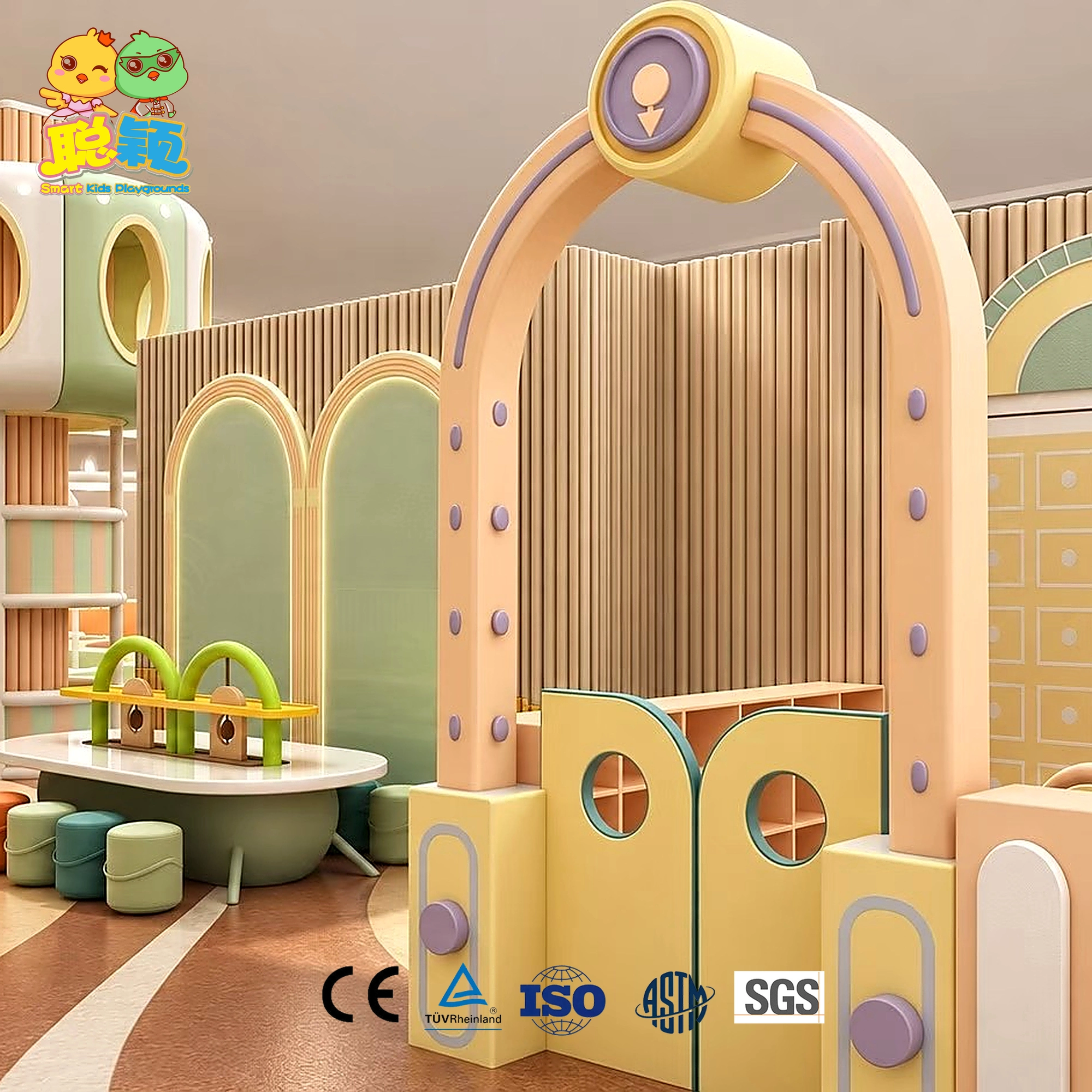 Play Tunnel Arch Indoor Playground Table Stool Candy Color Panel Kids Zone Parent Rest Area Astm Tuv Center 1