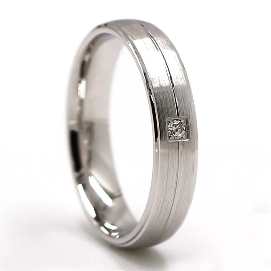 Sr0001 2023 Nuovo design Anello semplice in argento sterling 925 all'ingrosso Anelli nuziali 1