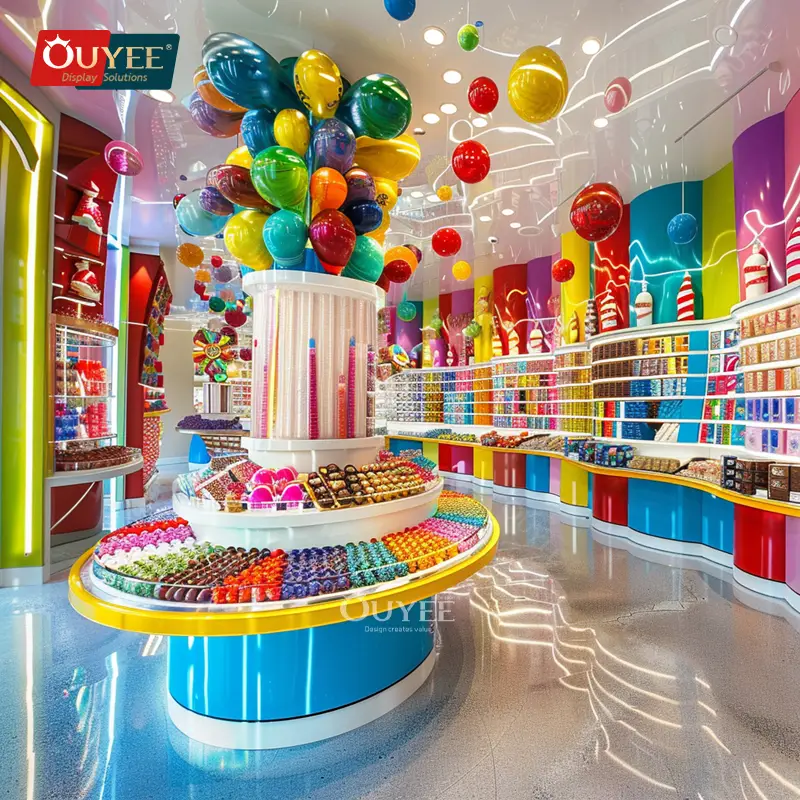 Snack- und Süßigkeiten-Theke aus Holz für Kinder, Ladenaufsteller 1