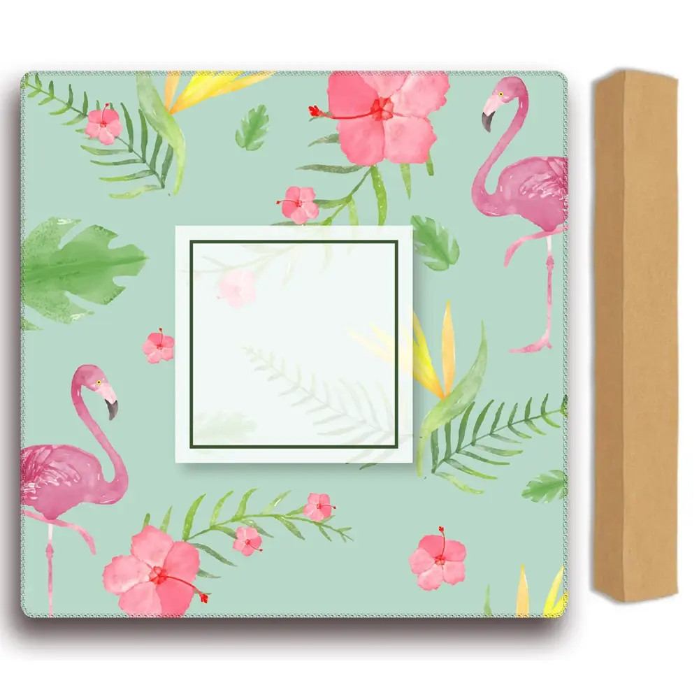 Tropical Flamingo American Mahjong Mat Custom Odorless Neoprene Mahjong Mat 33 Inch Luxury Mahjong Table Cloth Ddp Usa 1