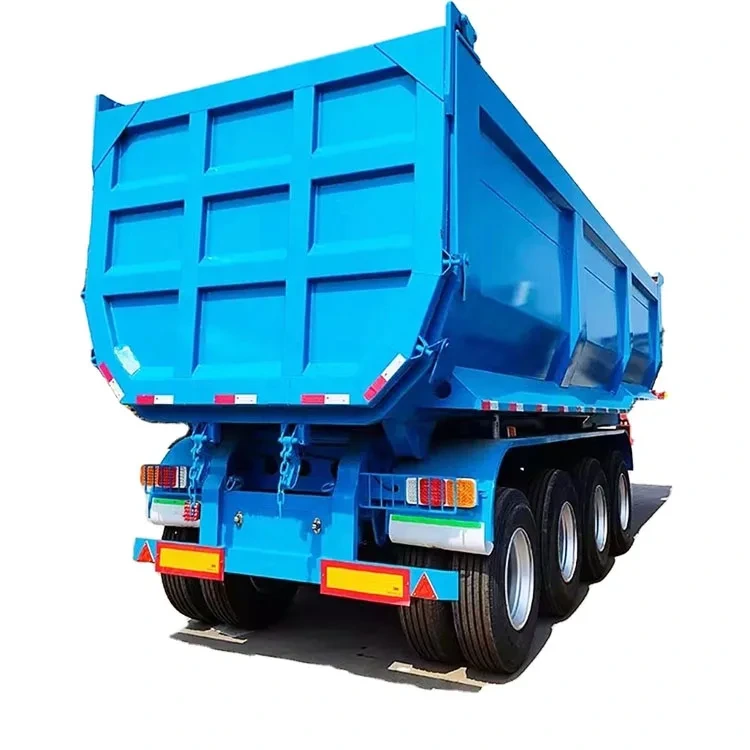 Dongxu 3 Axles 40 Cubic Meter 50ton Tipper Semi Dump Truck Tipping Trailer For Sale 1
