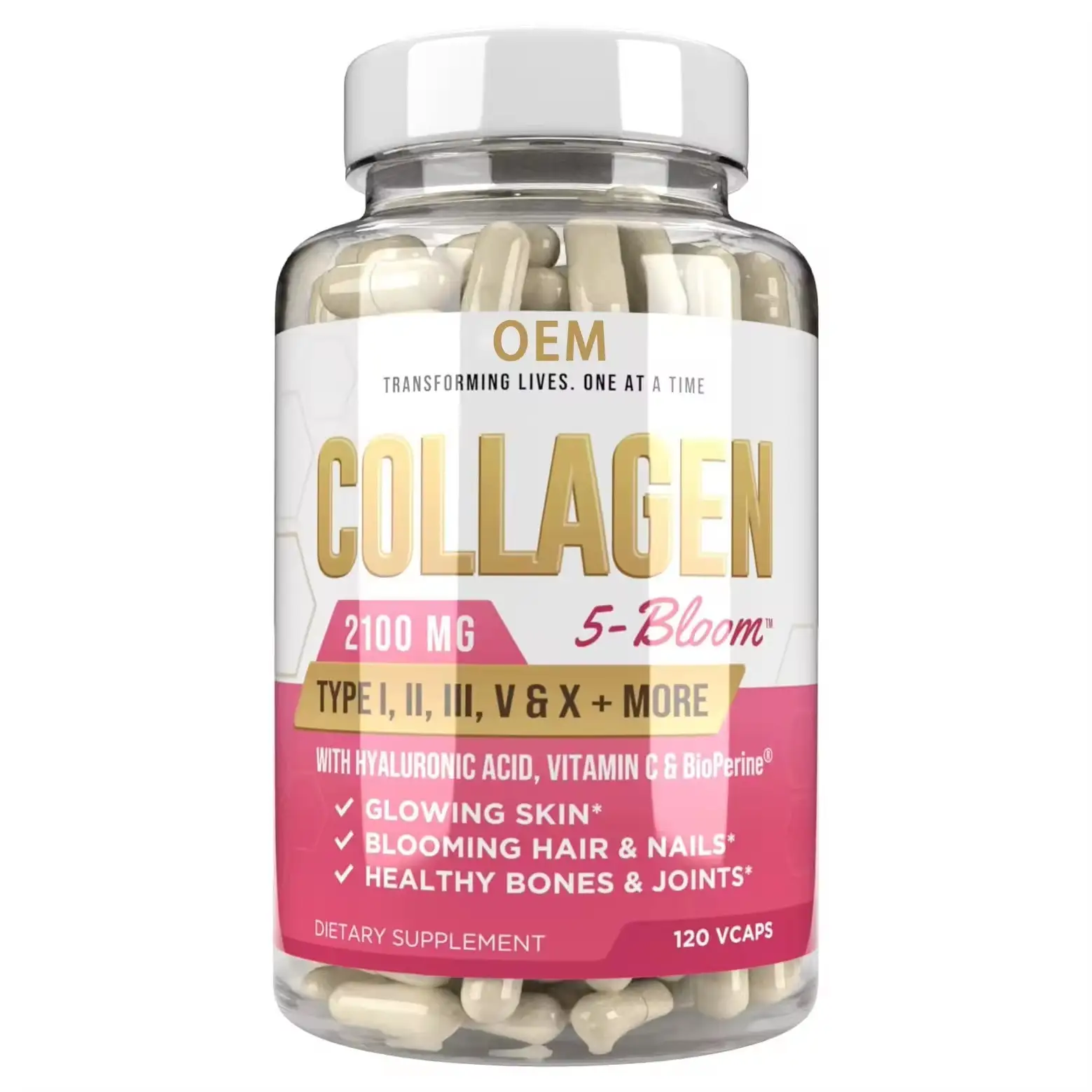 Face Collagen Vitamin Soft Capsules, 60 Caps, Logo/OEM 1