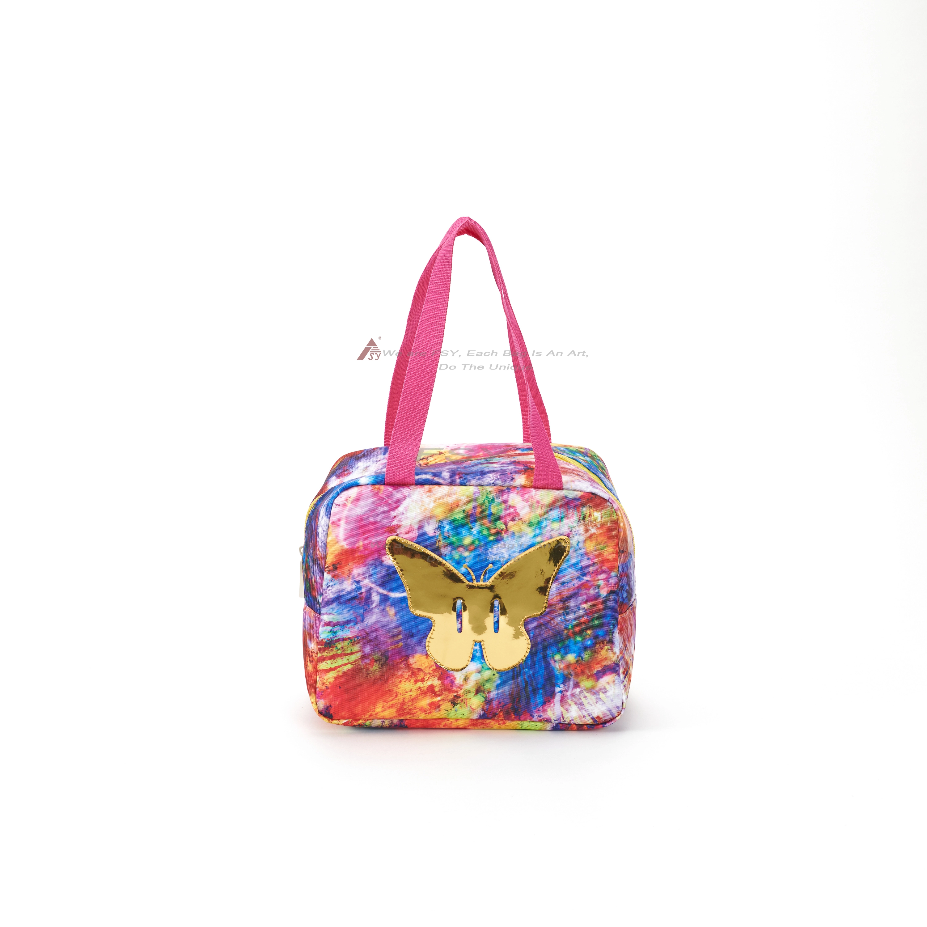 Custom Boys Girls Lunch Bag Insulated Cute Butterfly Lunch Tote Bag Kids Cooler Box Lunch Bag For Children 1