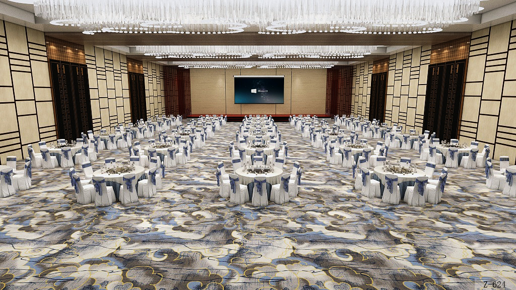 High-Quality Fireproof Wedding Banquet Carpet Tiles Supplier 4