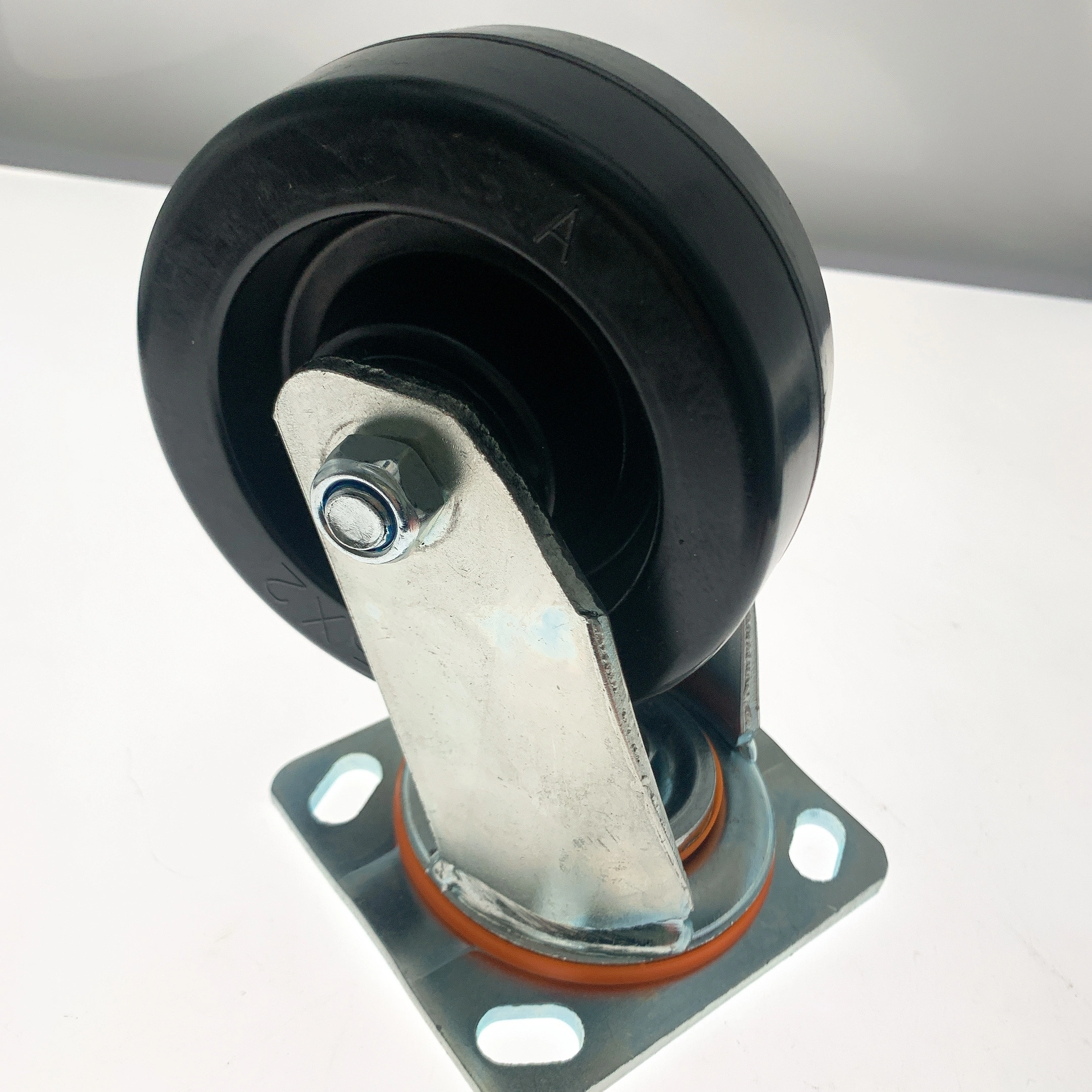 6mm Plate Thickness Sliver Bracket 5 Inch Heavy Duty High Temperature Resistant Phenolic Casters Wheel 1