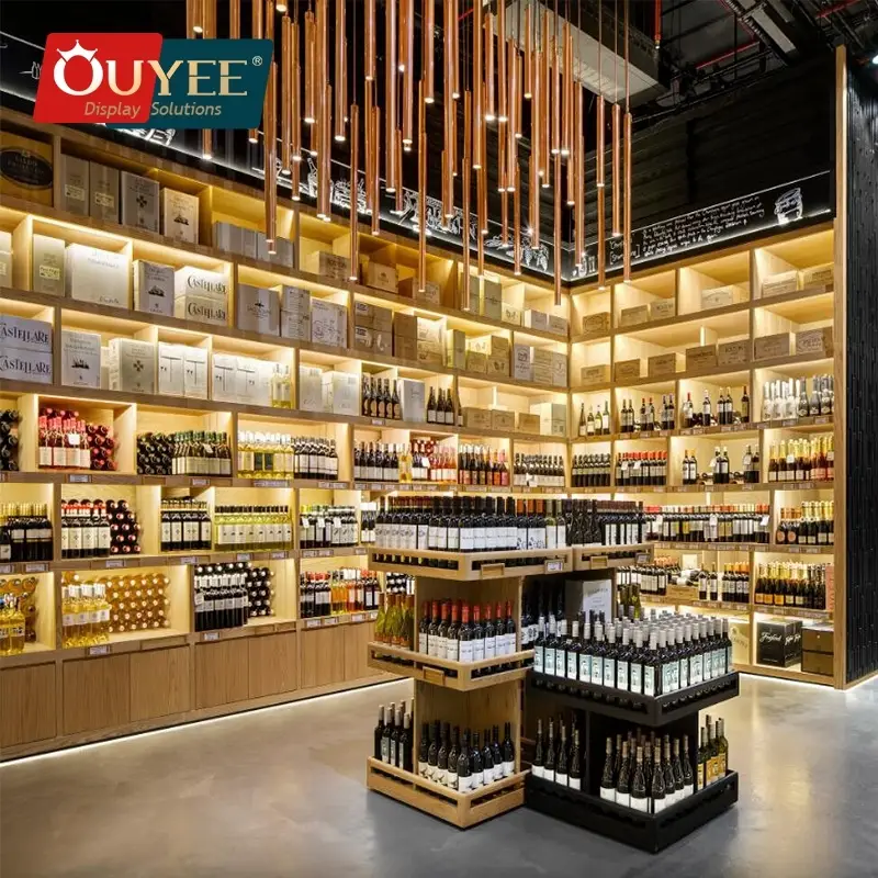 Expositor de garrafas LED personalizado com controle remoto - Suporte de acrílico para 4 garrafas em 2 níveis 1