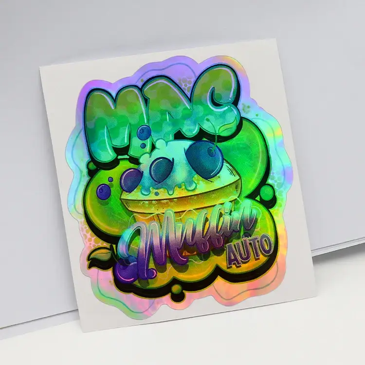 Individuell gestaltete 2D/3D-Laser-geschnittene holografische Vinylaufkleber 1