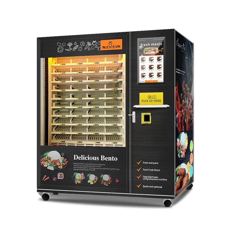 Haloo Hot Food Vending Machine Self service Lunch Bento with Heating Function Large Capacity Food Vending Machine 1