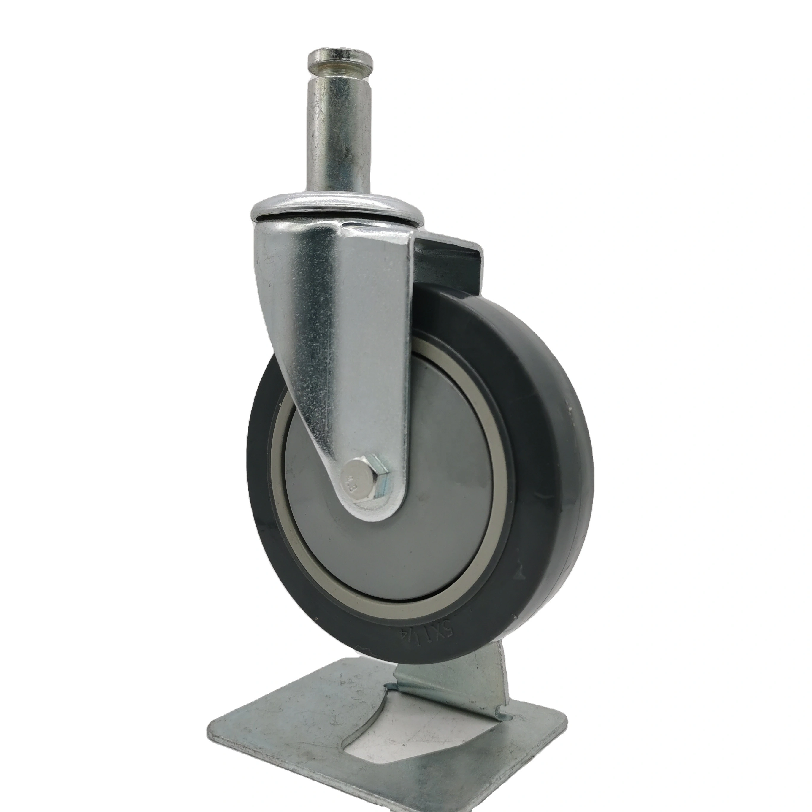 Ssdj 3in/75mm Tpr Industrial Medium Duty Threaded Stem Casters Wheel 1