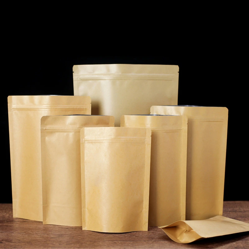 Matte Finish Aluminum Foil Compostable Doypack Stand up Zipper Pouch Plastic Snack Food Bag Bolsa Snack 1