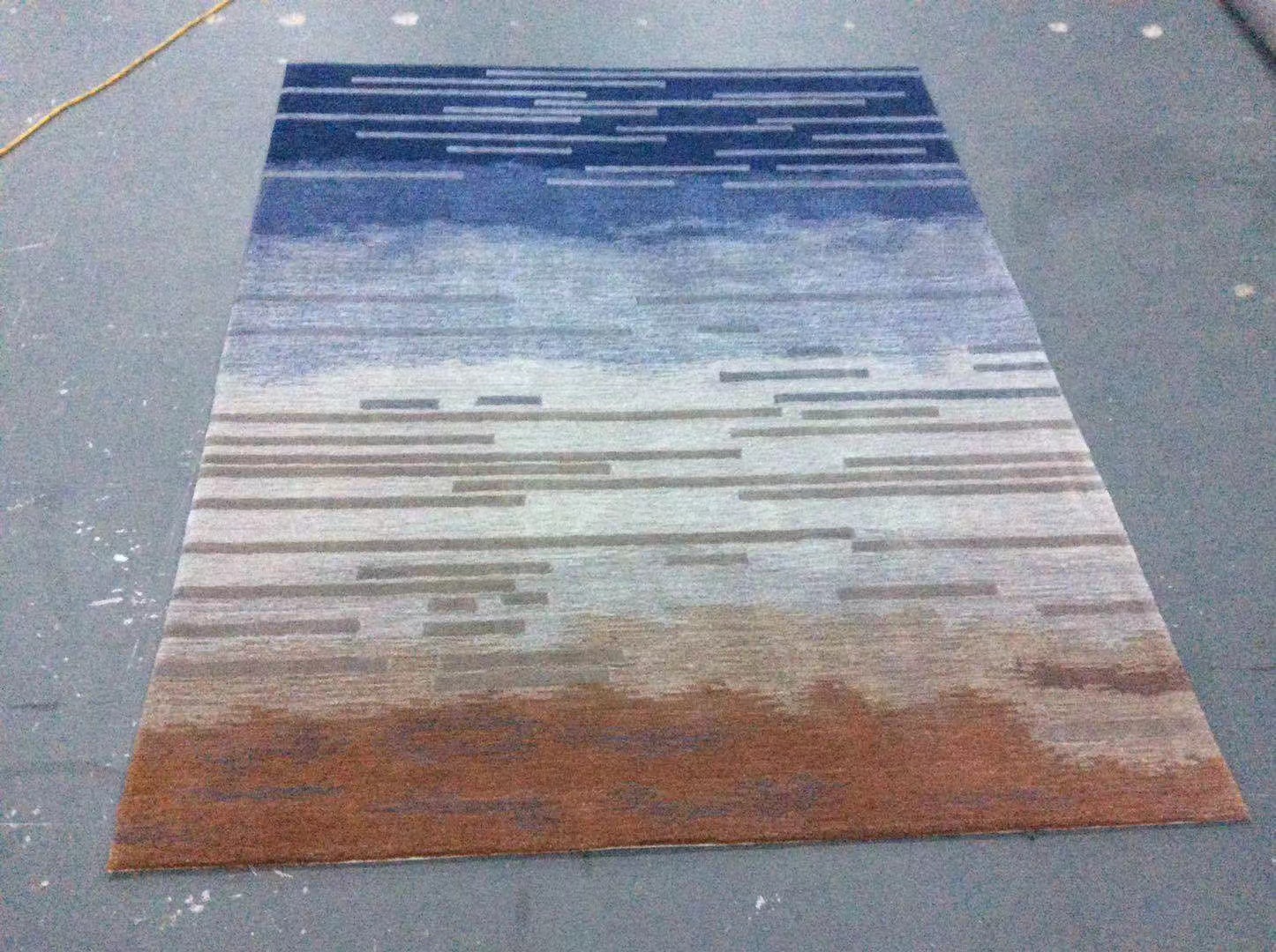 Custom Handmade Wool-Silk Tufted 3D Logo Rug Carpet 3