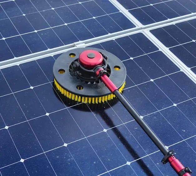 Solar Cleaning Equipment Single Head Solar Rotating Cleaning Brush With Abrasive Filament 1