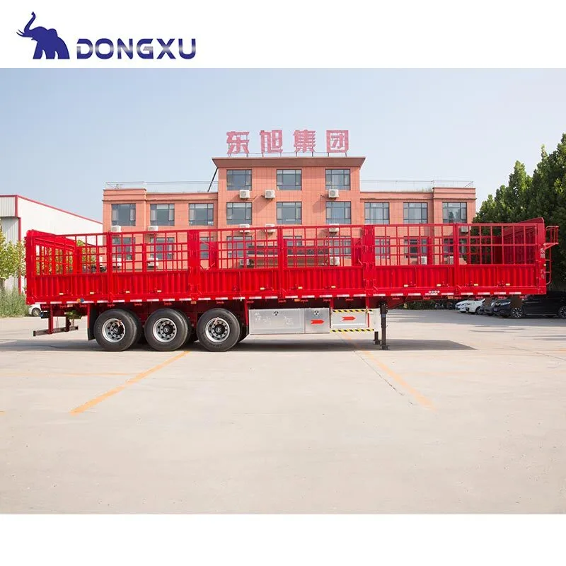 40 tonnes 50 tonnes 3 essieux 40 pieds 13 m 12,5 m Clôture pour bétail Semi-remorque à parois latérales Camion Remorque à clôture pour marchandises Semi-remorques 1