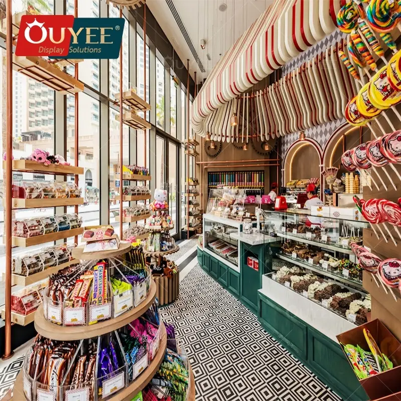 Balcão para loja de doces, prateleira para exposição de chocolates 1