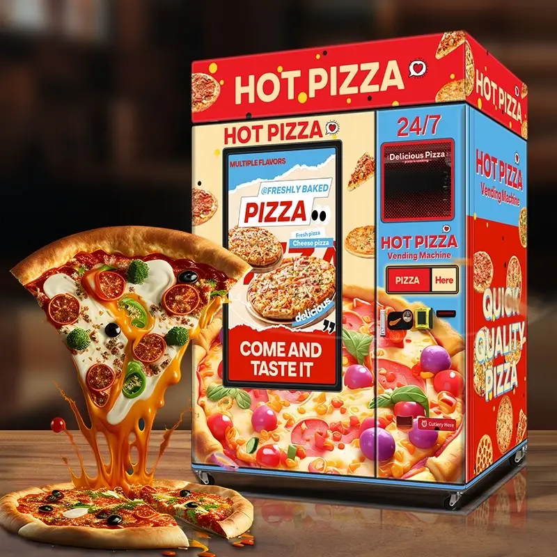 Haloo Vending Machine Supplier Mquina Expendedora De Pizza Dispenser Automatic Vending Machine Frozen Food Pizza Vending Machine 1