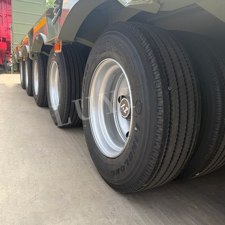 4/5 / 6axle Semi-remorque d'équipement de transport en service lourd 6