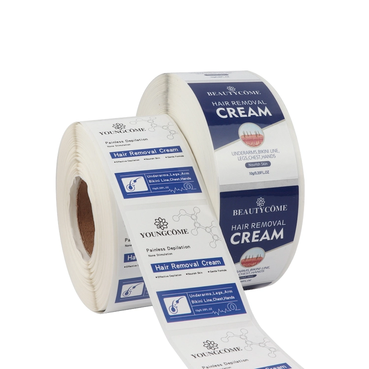 Custom Rectangular Synthetic Paper Adhesive Roll Labels for Bottles 1