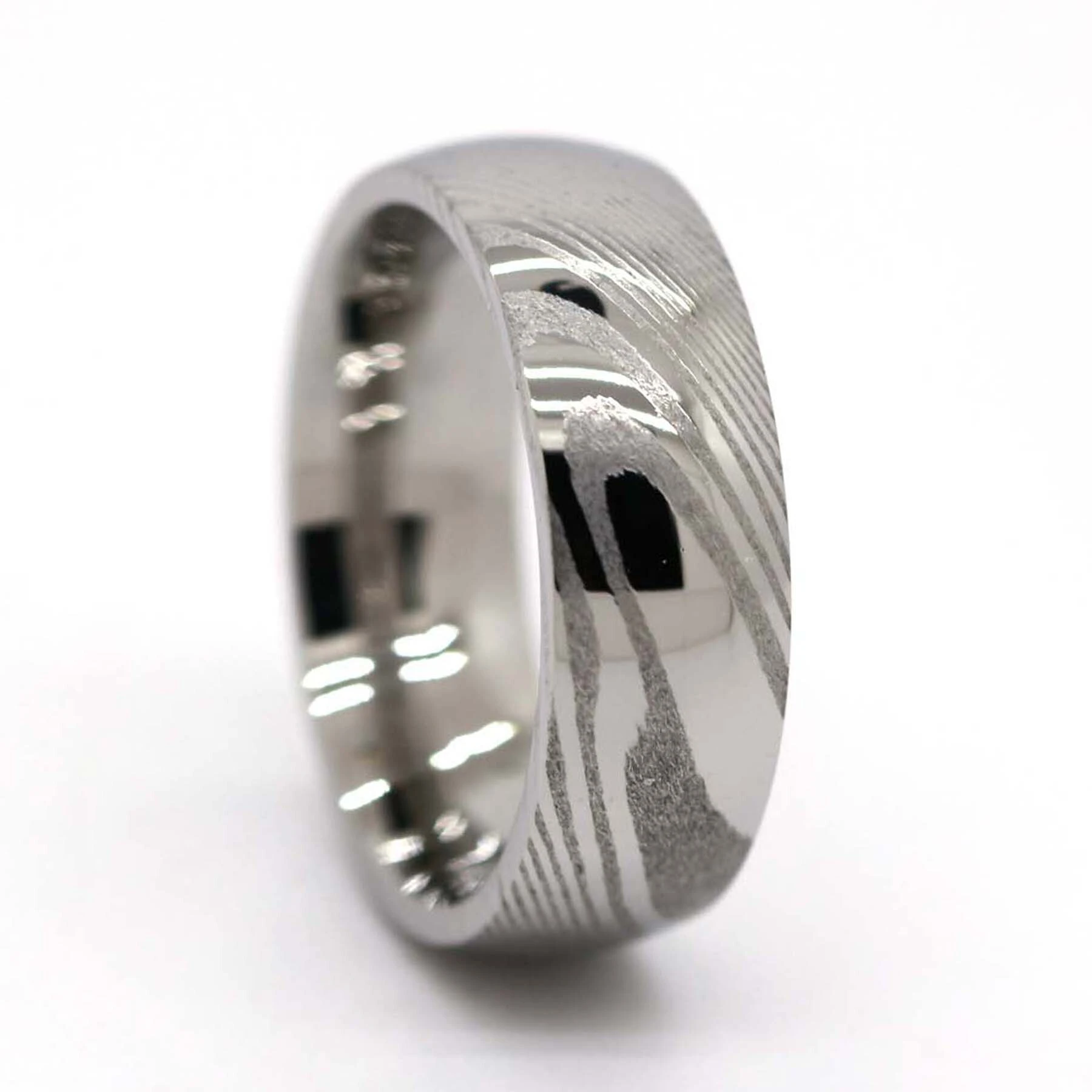 Damascus Ring Hand Forged Stainless Steel Unique Patterned Wedding Band Perfect Anniversary Gift For Him 1