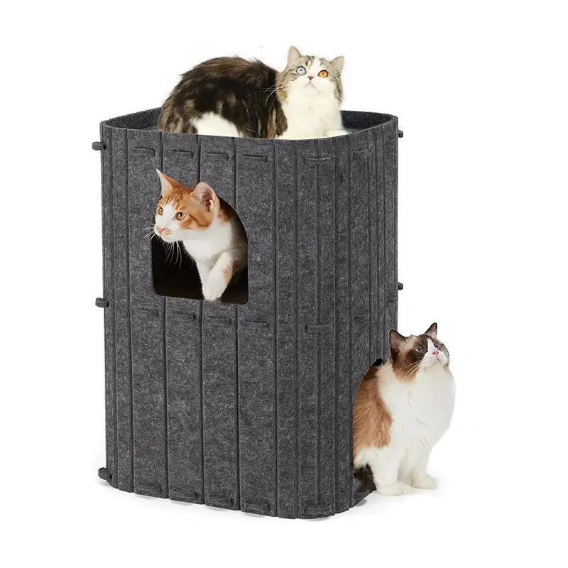 Akusztikus macskafekhely, PET nemezelt műanyag, környezetbarát macskaház fekhely 1