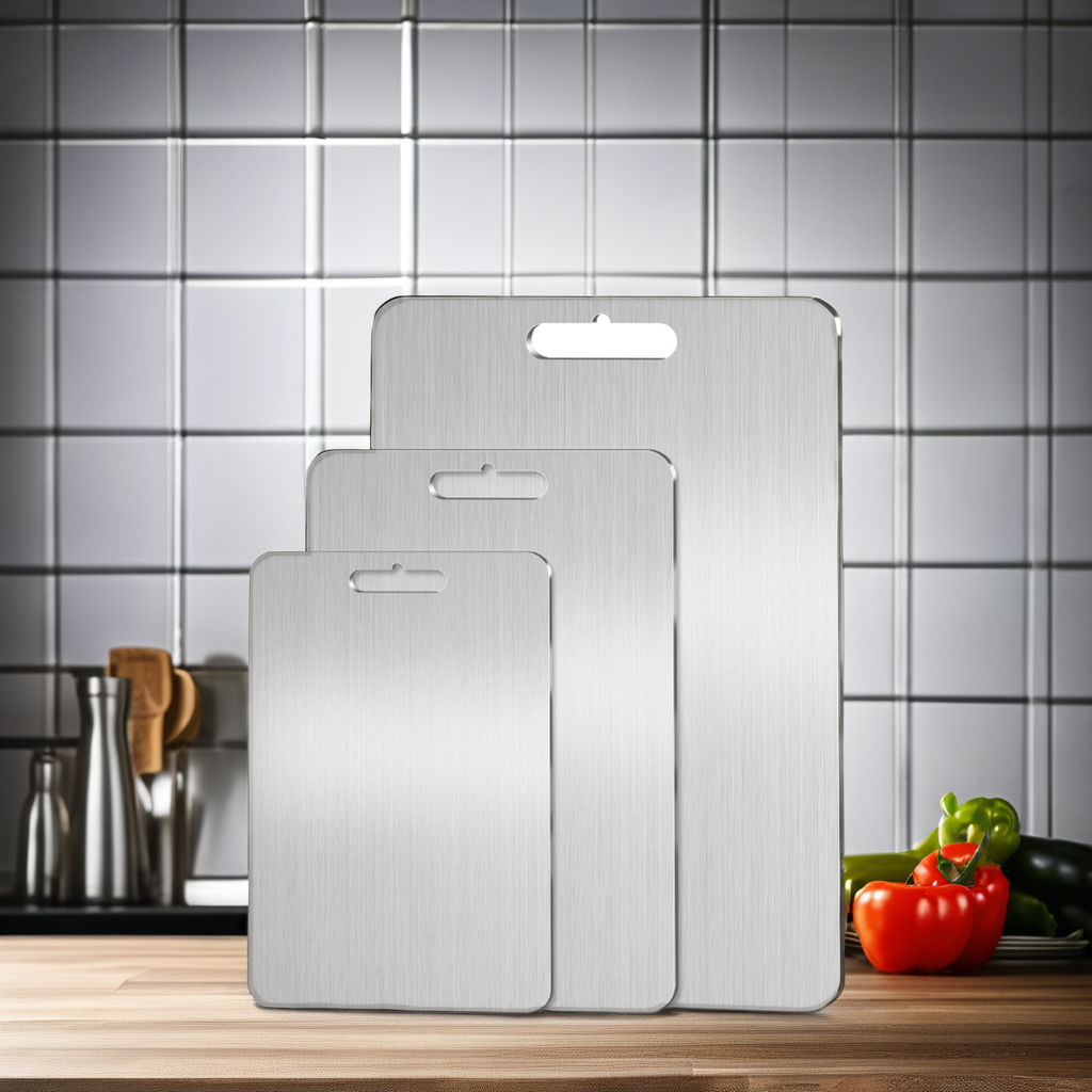 304 Stainless Steel Food-Grade Square Antibacterial Cutting Board 1