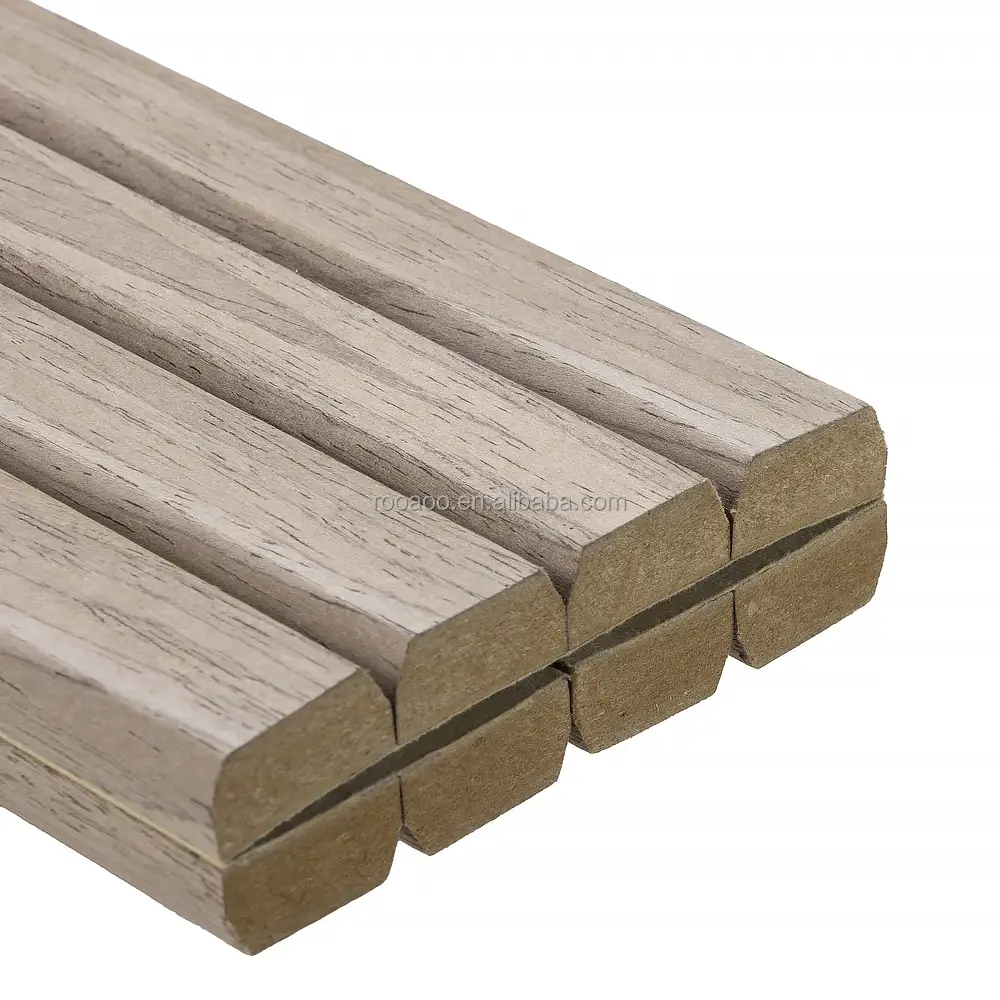 Curved Flexible MDF Half Round Wood Slat Wall Panels Board Fluted Design 1