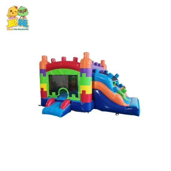 Durable Amusement Park Inflatable Indoor Outdoor Jumping Big Bouncer with Big Slide 1