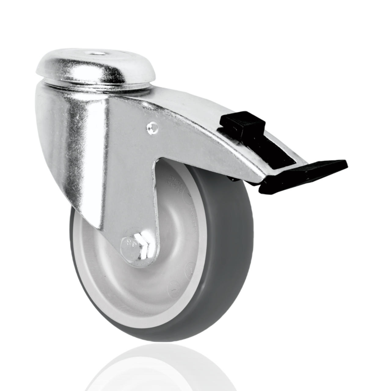 European Style 4 5 Tpr Brake 100kg Load Capacity Medium Duty Caster Wheel For Large-scale Catering 1
