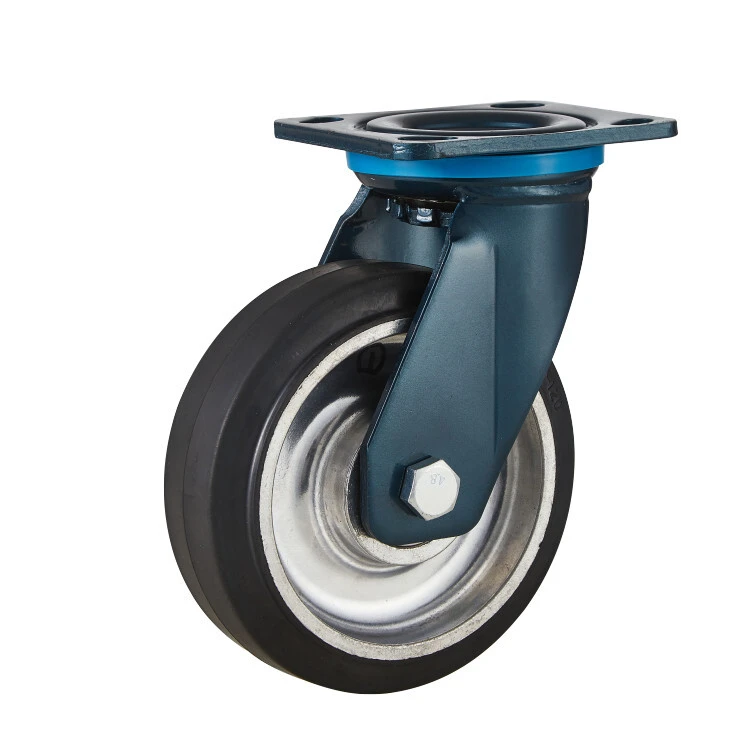 4 Inch 5 Inch 6 Inch 8 Inch Heavy Duty Industrial Casters Swivel Rubber Caster Wheel With Brake 1