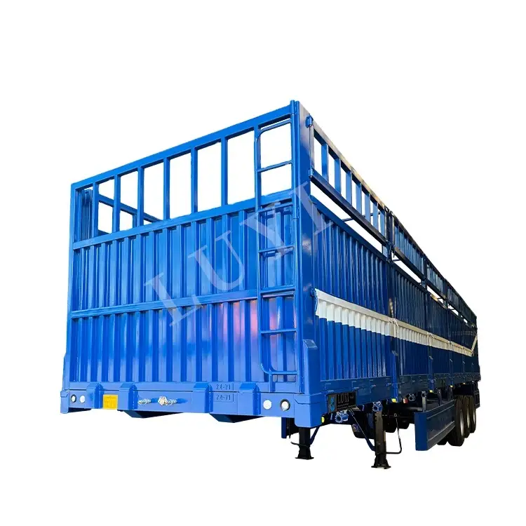 LUYI 3 Axle  Side Wall Semi-trailers With Fence 1