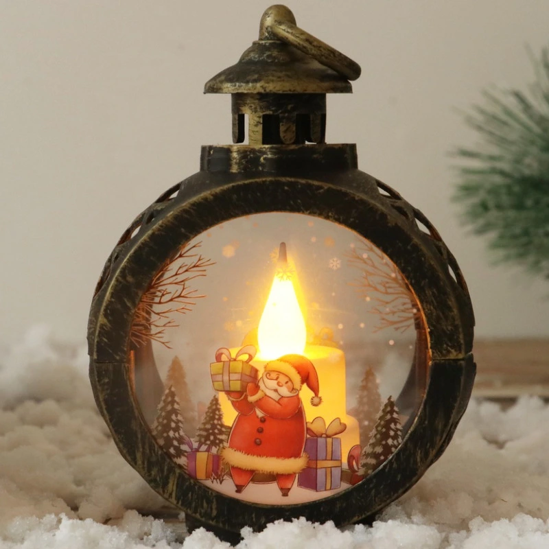 Vintage bronze Santa Claus night lamp GL-XPS LED bedside reading light festive atmosphere bedroom lamp 1