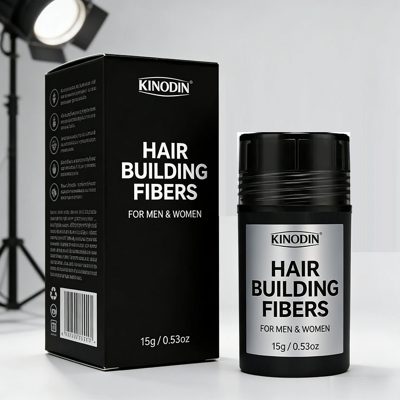 Kinodin - Fibra capilar en polvo unisex totalmente natural de 15 g con algodón y queratina para adultos 1