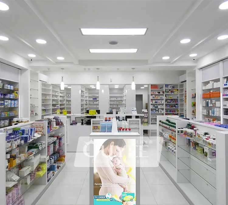 Gondelregale für Apotheken – Maßgefertigte Gondelregale im Großhandel – Ouyee 3
