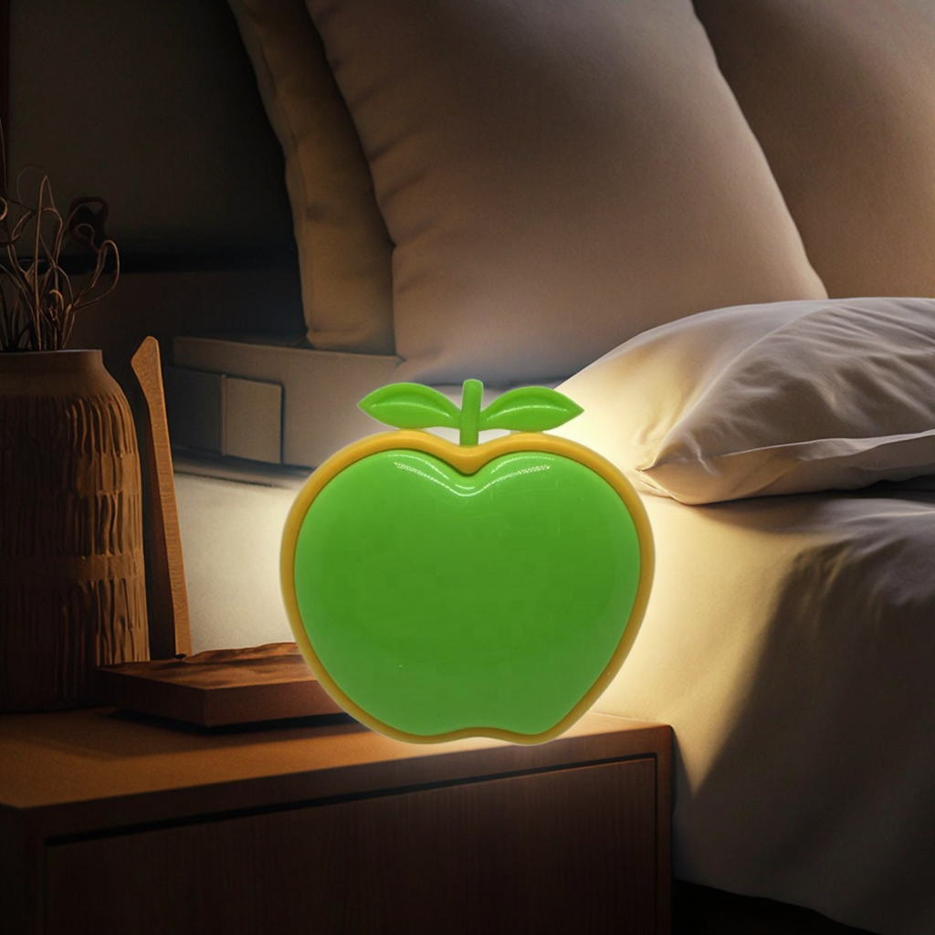 Customized Apple Night Lamp W088 Luminous Fruit For Parties Coffee Shop Bar Table Lighting Plug-in 1