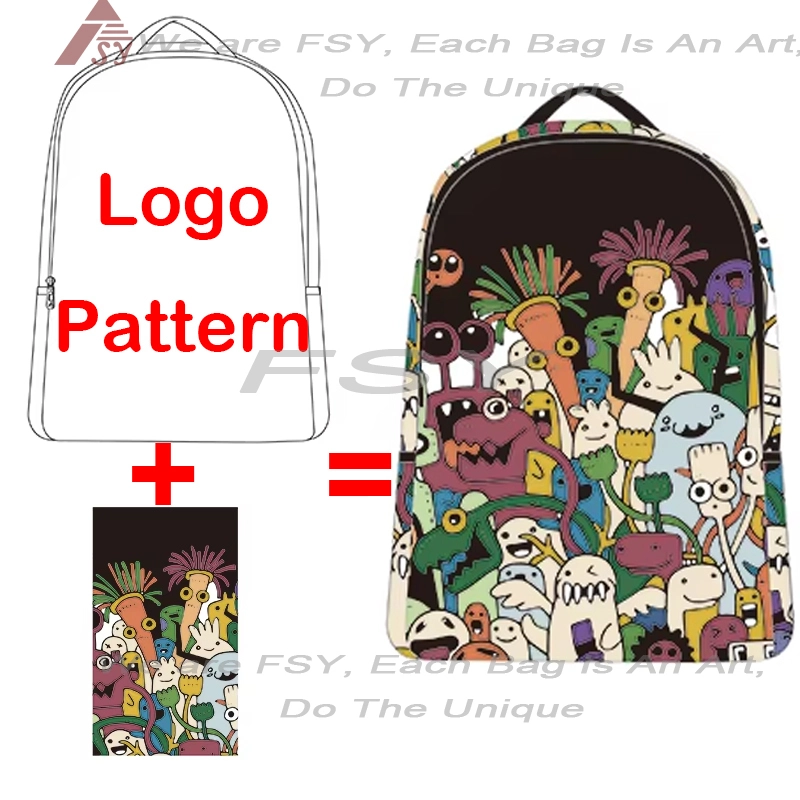 Modern Fashion Graffiti Print Backpacks bag factory Cartoon Student Backpack Men Large Capacity High School Bags Kids College Bag Teens 1