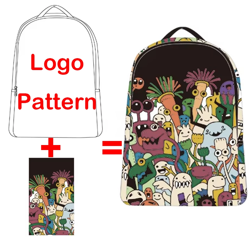 Modern Fashion Graffiti Print Backpacks bag factory Cartoon Student Backpack Men Large Capacity High School Bags Kids College Bag Teens 1