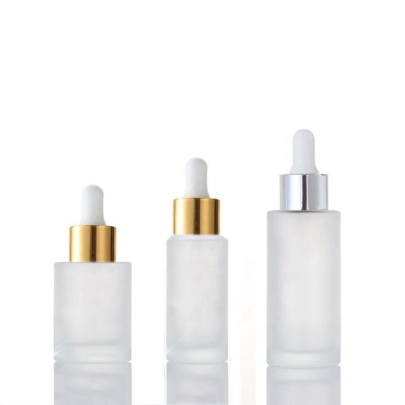 10-120ml Frosted Glass Oil Dropper Bottle with Gold Dropper - Cylinder Shape 1