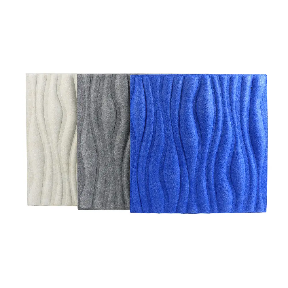 Pannelli acustici in feltro PET 3D, pannelli fonoassorbenti per pareti, per home theater e uffici 1