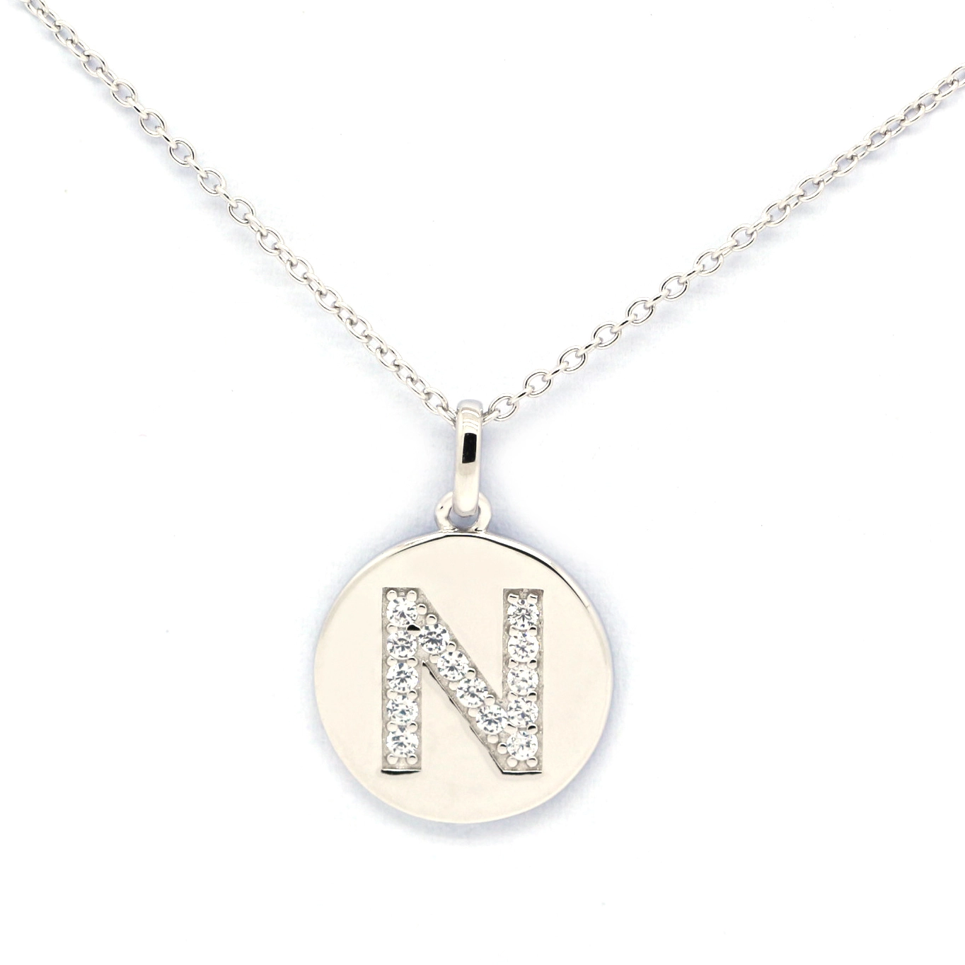 Pendant Chain Necklace 925 Silver Women Lab Diamond Jewelry Set 1