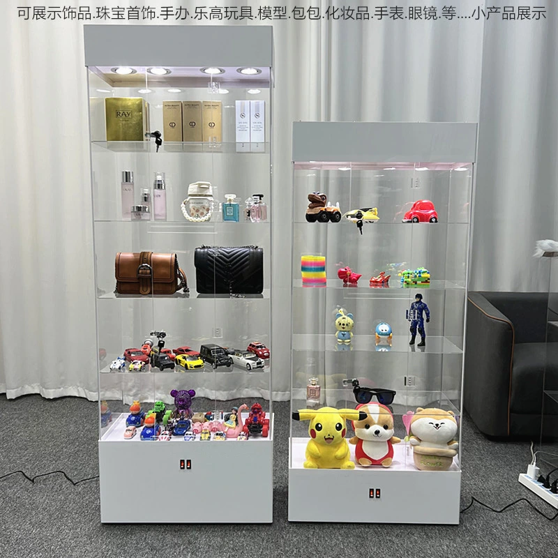 LED 아크릴 향수/주얼리 가방 디스플레이 스탠드, 보안 매장/소매점용 회전식 향수 디스플레이 캐비닛 (재고 있음) 1