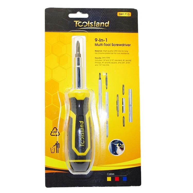 2026 9-in-1 Chrome Screwdriver Set Magnetic Plastic Adj. OEM 1